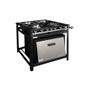 Imagem de Fogão industrial 4 bocas com forno tampa inox grelha 30x30