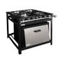 Imagem de Fogão industrial 4 bocas com forno tampa inox grelha 30x30