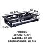 Imagem de Fogão Industrial Duas Bocas Baixa Pressão De Mesa 30x30