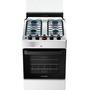 Imagem de Fogao Inox Tampa de Vidro Forno 50L Limpa Fácil Automático Esmaltec IDEAL Top Branco 4 bocas Bivolt