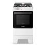 Imagem de Fogao Inox Tampa de Vidro Forno 50L Limpa Fácil Automático Esmaltec IDEAL Top Branco 4 bocas Bivolt