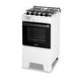 Imagem de Fogao Inox Tampa de Vidro Forno 50L Limpa Fácil Automático Esmaltec IDEAL Top Branco 4 bocas Bivolt