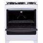 Imagem de Fogao piso dako supreme 5 bocas gas mesa inox c/ forno 100l branco 300000565