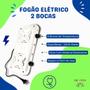 Imagem de Fogão Portátil Elétrico 2 Bocas 2000 Watts de Potência Cook