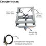 Imagem de Fogão Prático 1 Boca Alta Pressão 3 Caulins + Kit instalação