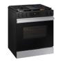 Imagem de Fogão samsung 5 bocas série 3 com wifi e air fry em aço inox 170l 127v nsg6dg8300sraz
