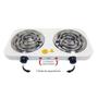 Imagem de Fogareiro Eletrico 220v Cooktop Camping 2 Bocas 2000w BAK F2B220 Branco