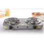 Imagem de Fogareiro Eletrico 220v Cooktop Camping 2 Bocas 2000w BAK F2B220 Cinza