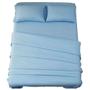 Imagem de Folha de cama Sonoro Kate Conjunto Microfibra Super Macia 1800 Thread Count Luxuosas Folhas Egípcias 18 Polegadas De Bolso Profundo Rugas-4 Peça (King Lake Blue)