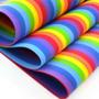 Imagem de Folha de eva listrado arco íris 40x48cm 1,5mm pacote com 10 un