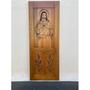 Imagem de Folha de Porta Madeira Maciça Entalhada Cristo 90x210x3,5cm Cedro Rosa