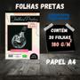 Imagem de Folhas A4 Pretas Bloco Com 20 Folhas  -  180 g/m2 - Jandaia