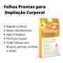 Imagem de Folhas Prontas Depilflax Depilação Corporal Kit C/3 Natural