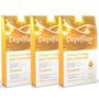 Imagem de Folhas Prontas Depilflax Depilação Corporal Kit C/3 Natural