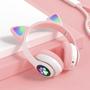 Imagem de Fone Bluetooth Gatinho Headset Com Redução De Ruído Rosa