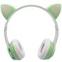 Imagem de Fone Bluetooth Orelha De Gato Led Colorido (VERDE)