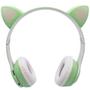 Imagem de Fone Bluetooth Orelha De Gato Led Colorido (VERDE)