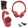 Imagem de Fone De Ouvido B05 Headset Wireless Sem Fio P2 Vermelho Bluetooth