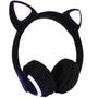 Imagem de Fone De Ouvido Bluetooth Gatinho Exbom - Preto