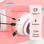 Imagem de Fone de Ouvido Bluetooth Headphone RGB Led Light Gatinho