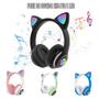 Imagem de Fone de Ouvido Bluetooth Headphone RGB Led Light Gatinho