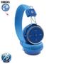 Imagem de Fone de Ouvido Bluetooth Micro SD FM B05 Dobravel com Microfone Azul Claro