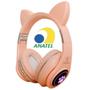 Imagem de Fone De Ouvido Bluetooth Over-Ear Sem Fio Orelha De Gato