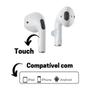 Fone de Ouvido Branco Wireless Para Moto G04S - I-12 Imagem de Fone de Ouvido Branco Wireless Para Moto G04S
