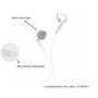 Imagem de Fone de ouvido com fio p2 com microfone para LG K4 K8 K10 K11 K12 K22 K40s