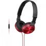 Imagem de Fone de Ouvido com Microfone MDR-ZX310AP Preto Vermelho SONY