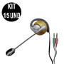Imagem de Fone de ouvido com microfone Office P2 Home Kit 15 Unidades Computador Notebook Jogos Wathsapp Headset