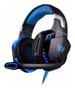 Imagem de Fone De Ouvido Gamer Kotion G2000 Preto E Azul Com Luz Led