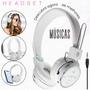 Imagem de Fone De Ouvido Headphone Bluetooth Micro Sd Rádio Fm Universal Sd P2 B05 Branco