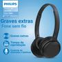 Imagem de Fone de Ouvido Headphone On-ear Bluetooth Philips TAH1108BK/55 Microfone Preto 15h