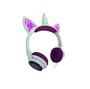 Imagem de Fone de ouvido headphone unicórnio luz de led, alta qualidade, dobrável, entrada universal - Inova