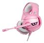 Imagem de Fone de Ouvido Headset Gamer com Led USB+2 P2 K5 - rosa