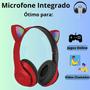 Imagem de Fone De Ouvido Headset Gamer Led Gatinho Pc Cel Usb