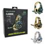 Imagem de Fone De Ouvido Headset Gamer Over-ear Camuflado Led Usb Pc KP-GA01