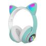 Imagem de Fone De Ouvido Headset Orelhas De Gatinho Com Patinhas Bluetooth 5.0