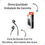 Imagem de Fone De Ouvido In-ear Com Fio Som Microfone Alta Qualidade