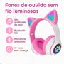 Imagem de Fone de Ouvido Infantil Bluetooth Rosa com LED