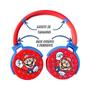 Imagem de Fone De Ouvido Infantil Menino e Menina Super Mário Bros Sem Fio Bluetooth Headset - Vermelho