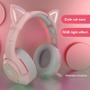 Imagem de Fone de ouvido K9 Pink Wired Game Cat Ear com microfone Hifi