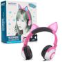 Imagem de Fone De Ouvido Led Orelha Gato Gatinha P2 Headphone Rosa