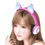 Imagem de Fone De Ouvido Led Orelha Gato Gatinha P2 Headphone Rosa