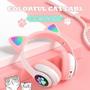 Imagem de Fone De Ouvido Orelha De Gatinho Gamer Bluetooth - Rosa