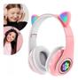 Imagem de Fone de Ouvido Orelha De Gato Bluetooth 5.0 Com Led Headset sem Fio Headphone