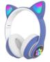 Imagem de Fone De Ouvido Orelha Gato Led Cores Luz Headphone Cosplay