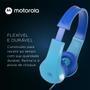 Imagem de Fone De Ouvido Original Motorola Moto JR 200 Kids, Isolamento de ruido - Azul