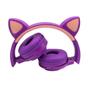 Imagem de Fone De Ouvido Redução De Ruído Orelha Gato Roxo - Booglee